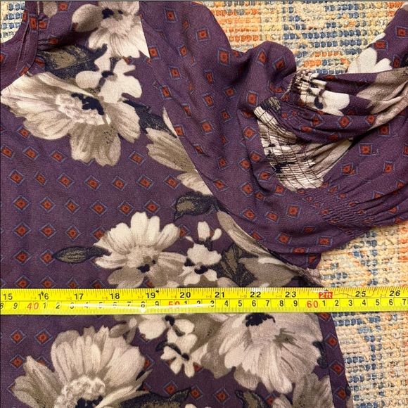 NWT Free People Sunset Boulevard Floral Romper Oversized Small Purple/White - Picture 11 of 12